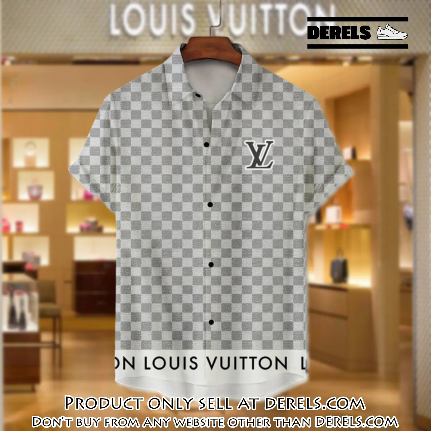 Lv louis vuitton luxury hawaiian shirt & short set lhs1201 dr1608865
